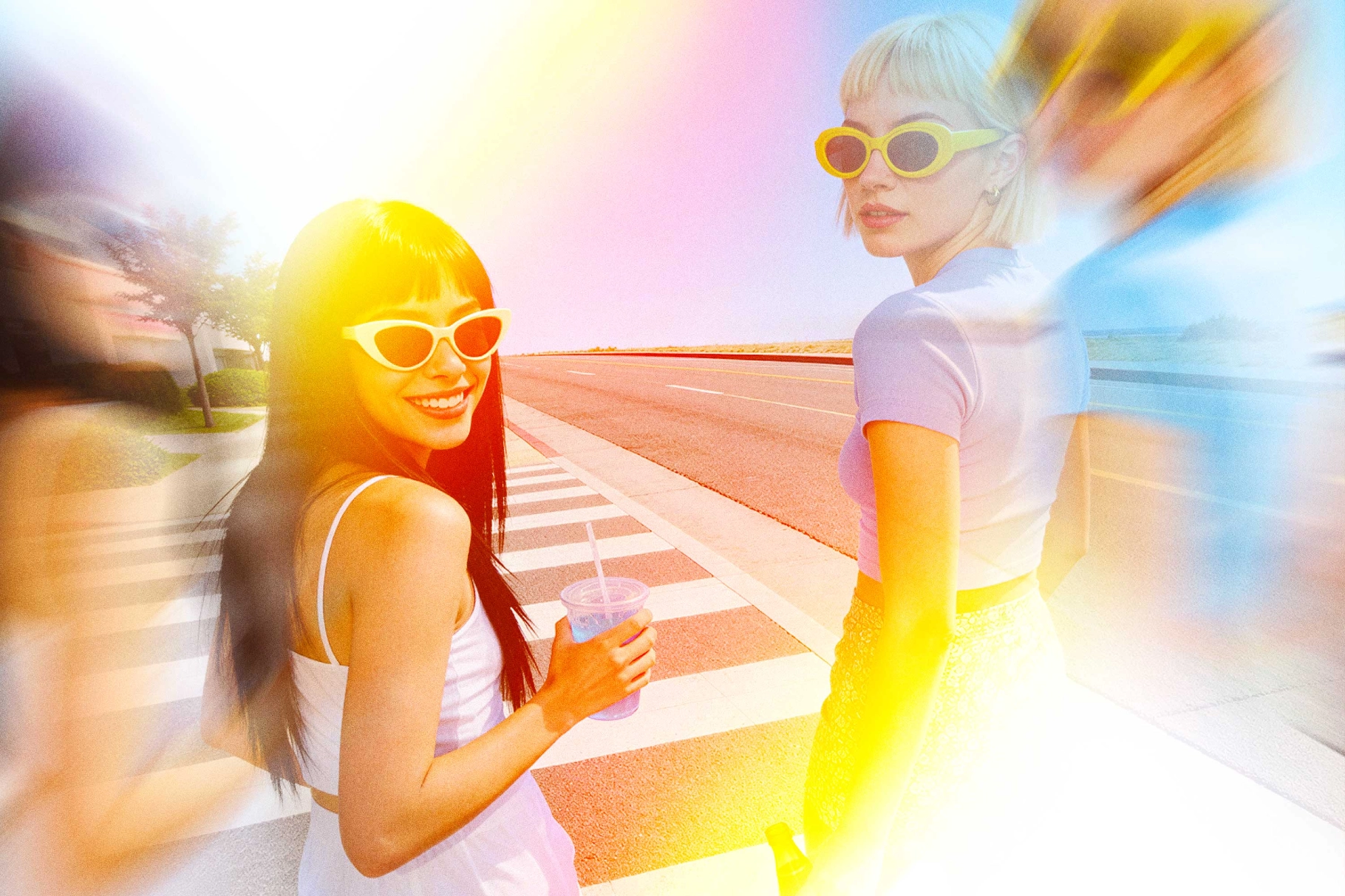 90s Light Leak Photo Effect