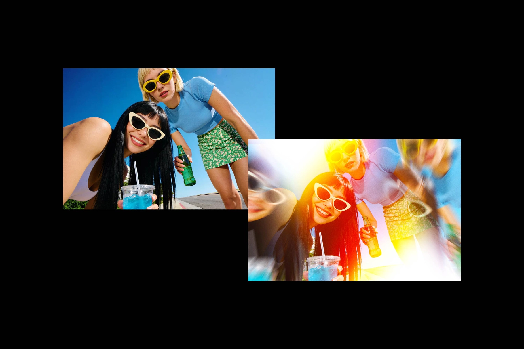 90s Light Leak Photo Effect