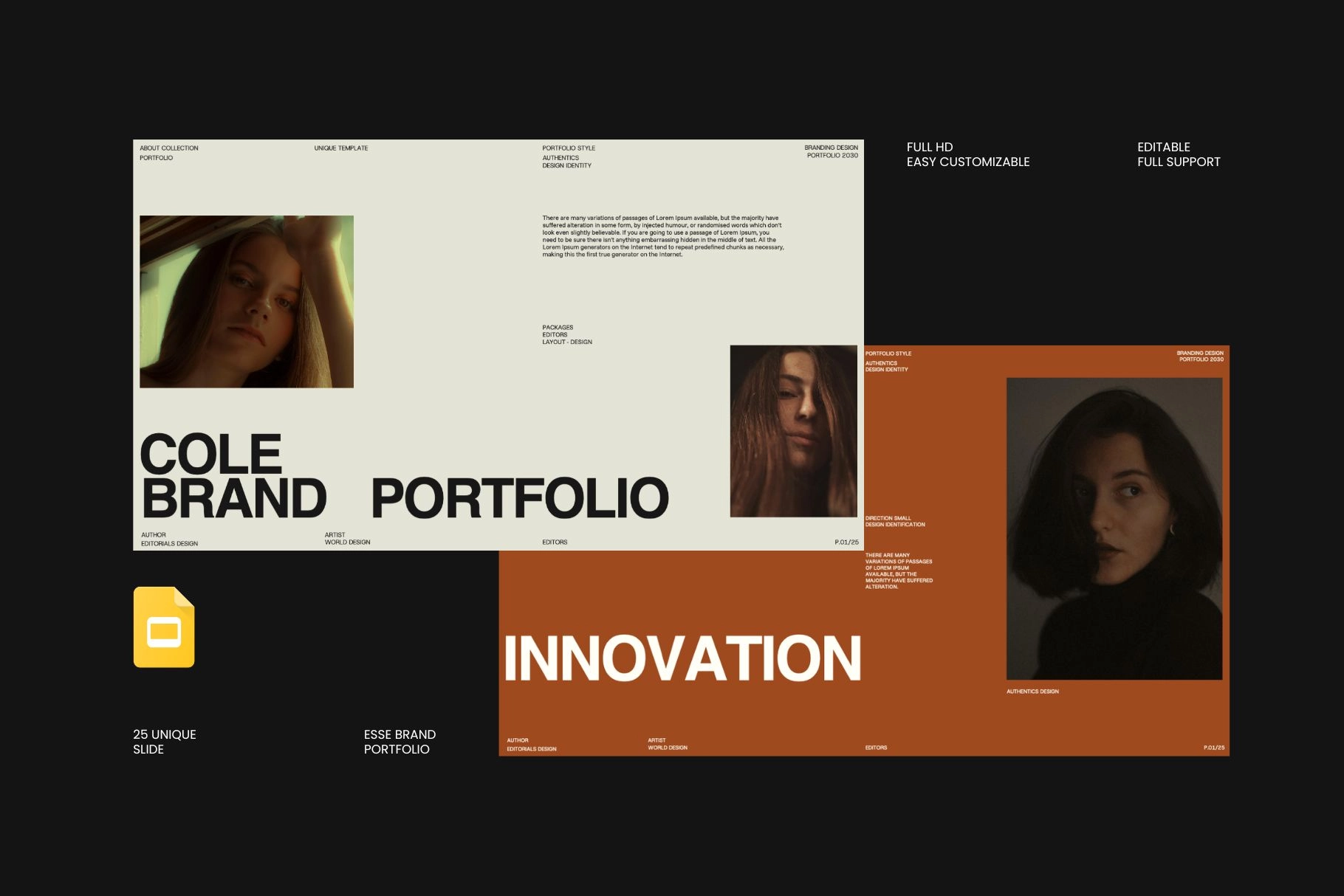 Cole - Brand Portfolio Google Slides Template