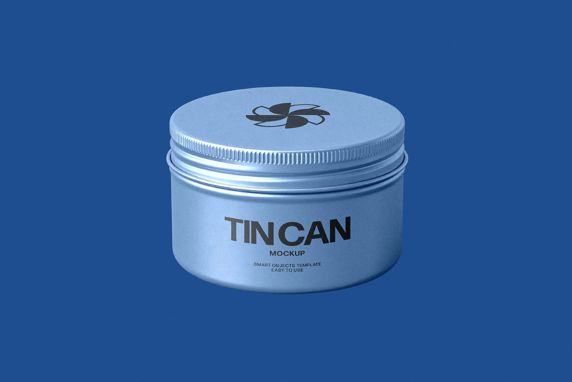 Tin Can Mockup with Screw Lid
