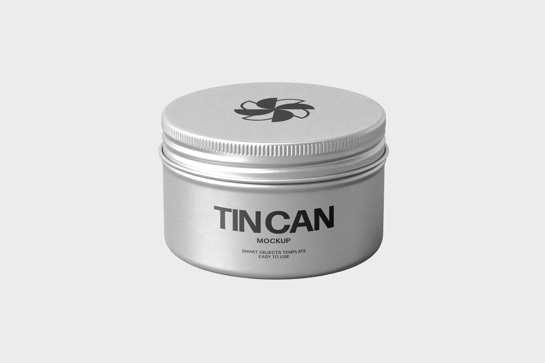 Tin Can Mockup with Screw Lid