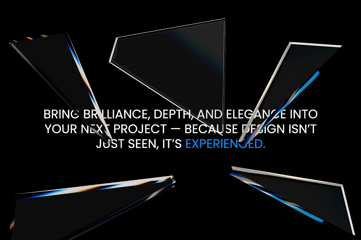 3D Abstract Shapes Glass Dispersion