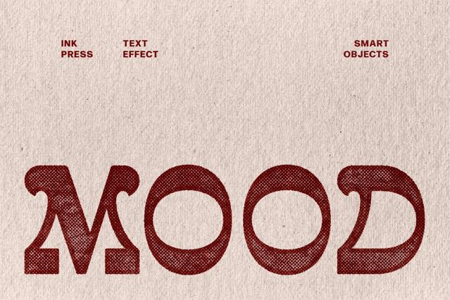 Ink Press Text Effect