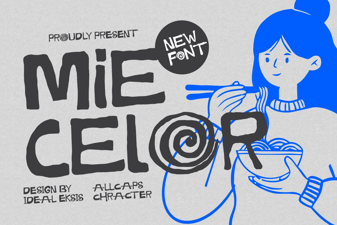 Mie Celor - Naive Hand-drawn Typeface