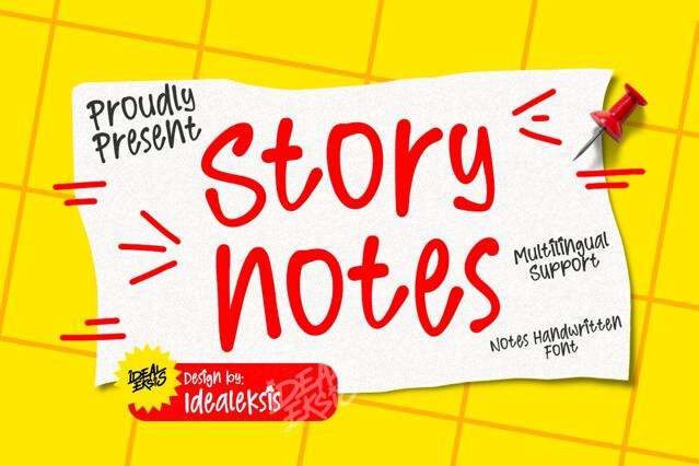 Story Notes - Notes Handwritten Font