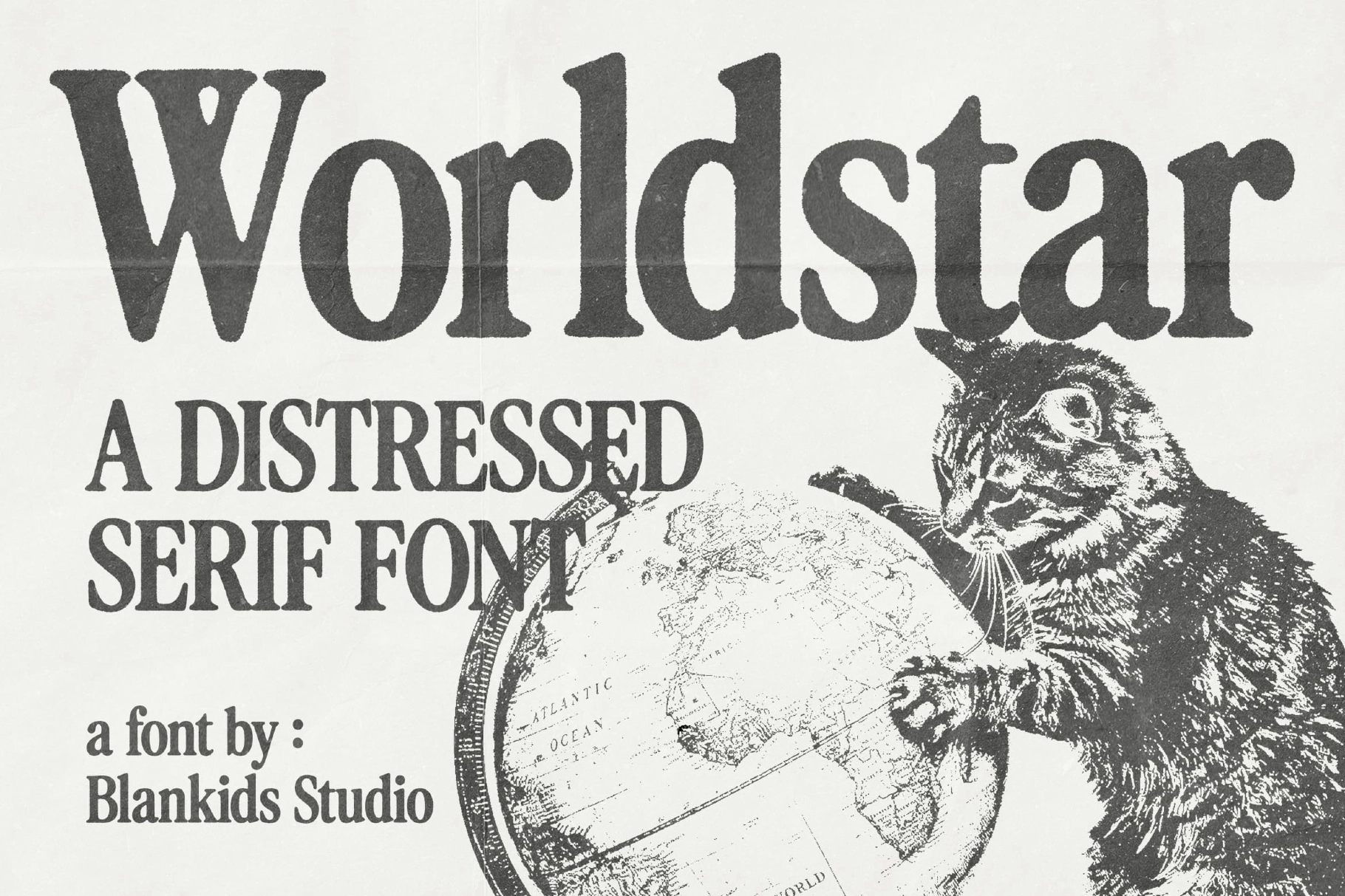 Worldstar – Vintage Distressed Serif Font