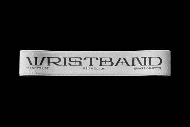 Fabric Wristband Mockup