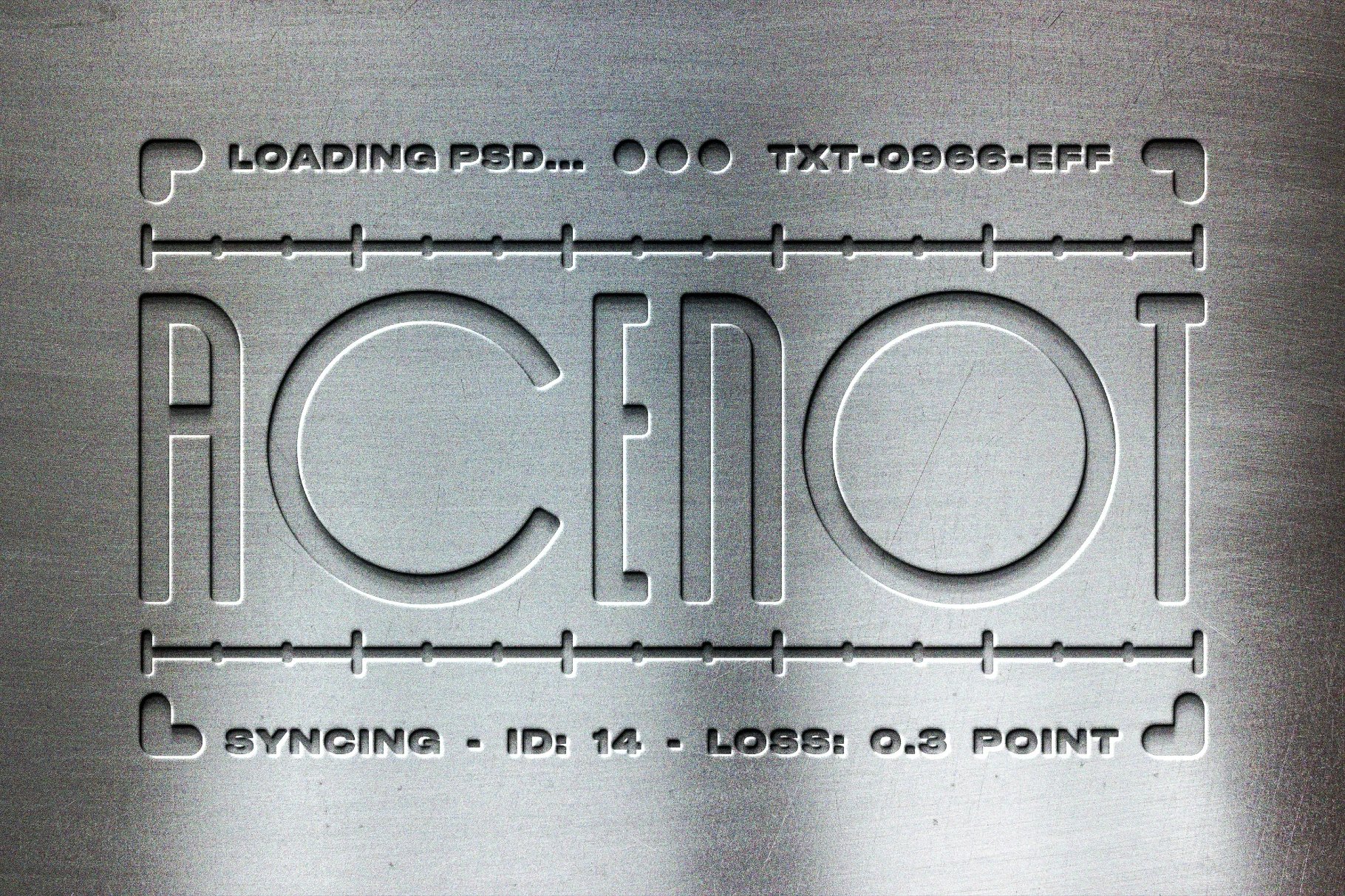 Silver Plate Text Effect