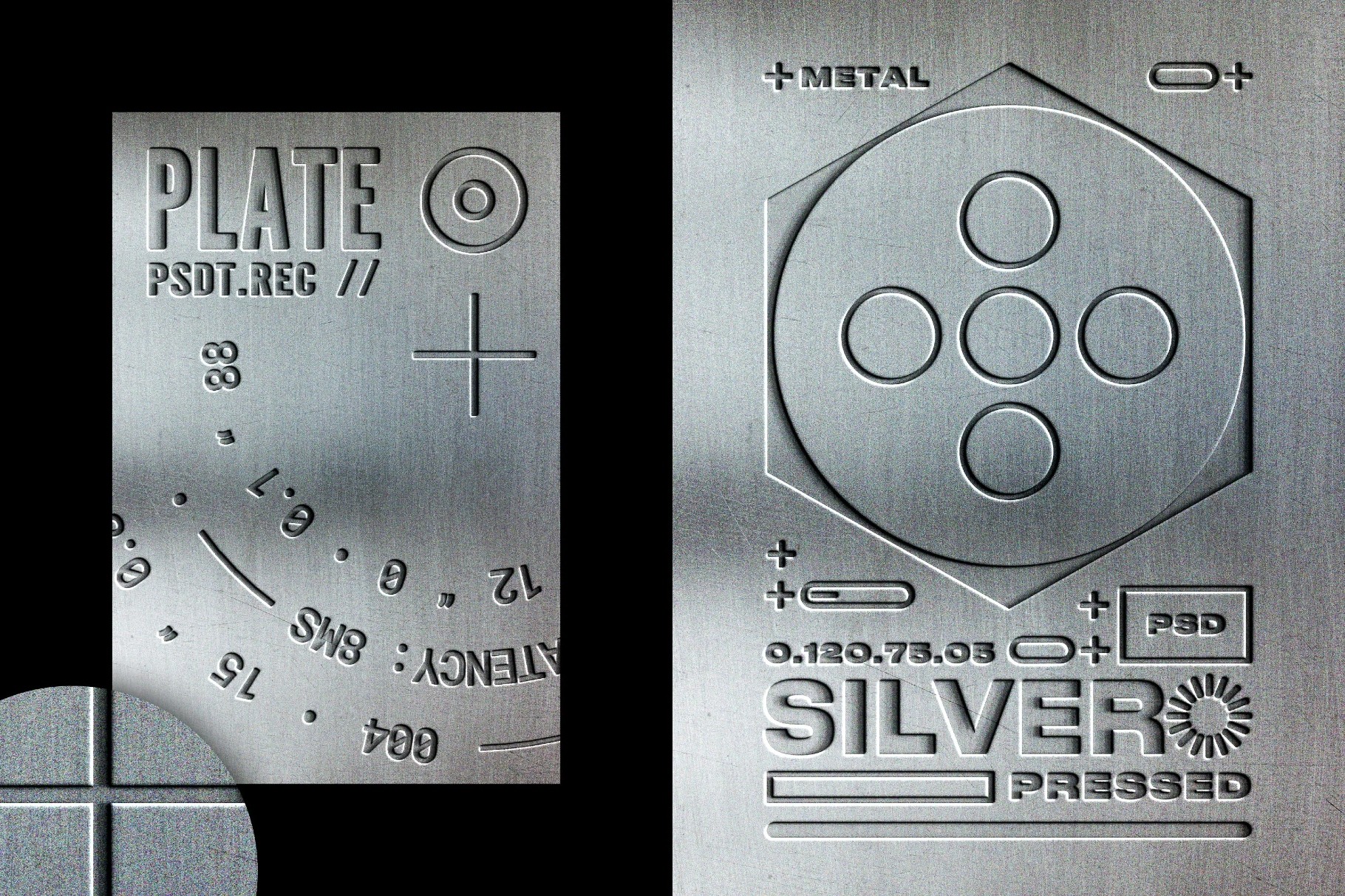 Silver Plate Text Effect