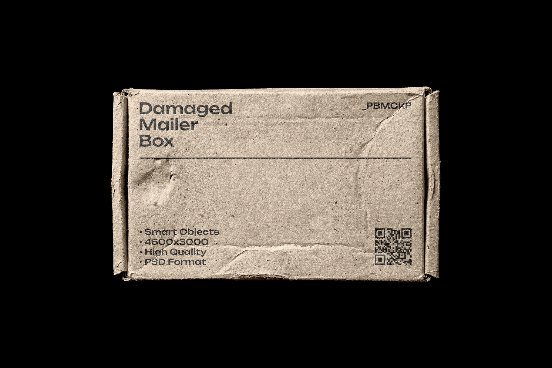 Damaged Mailing Box Mockup