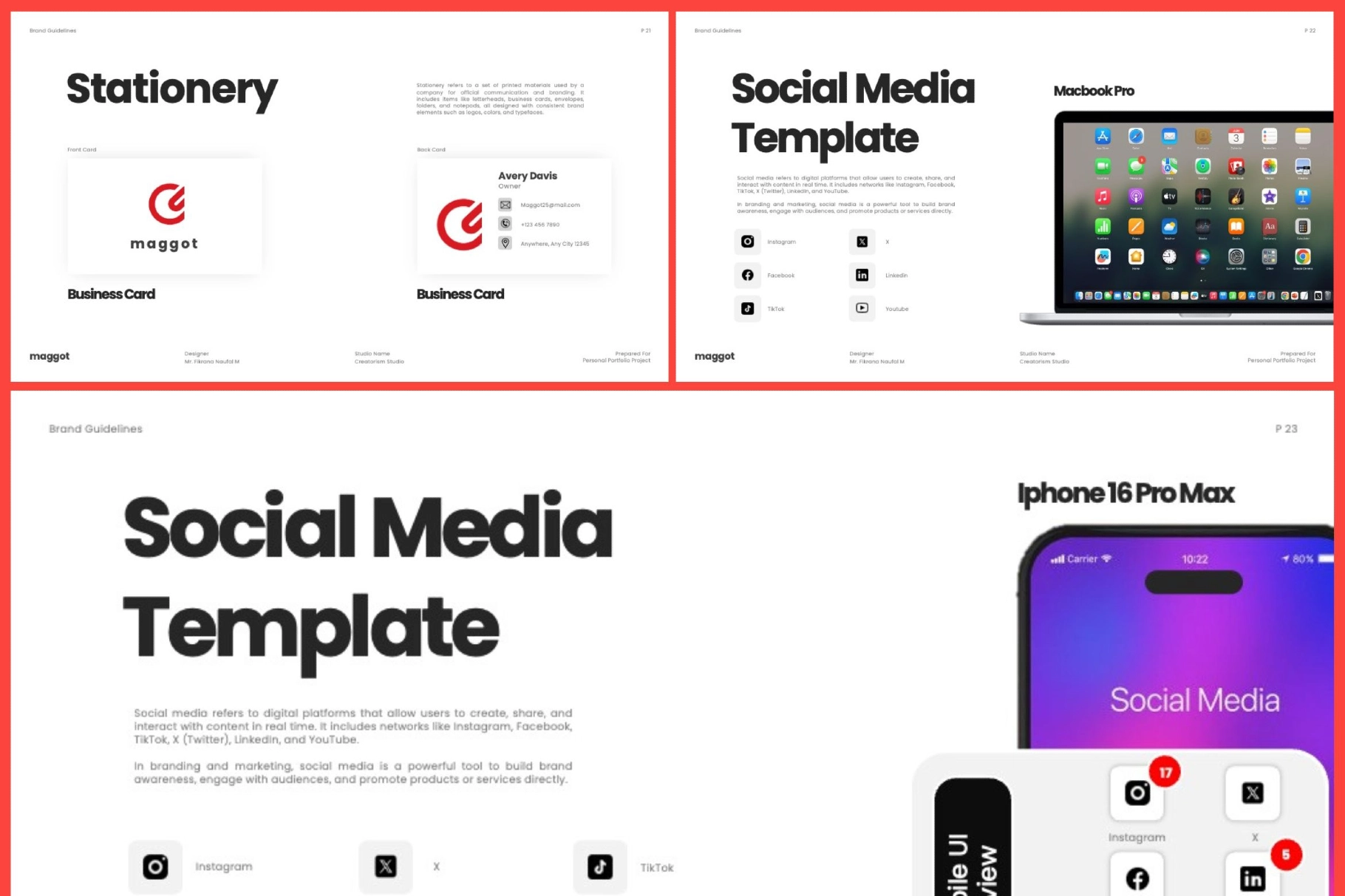 Modern Brand Guidelines PowerPoint Template