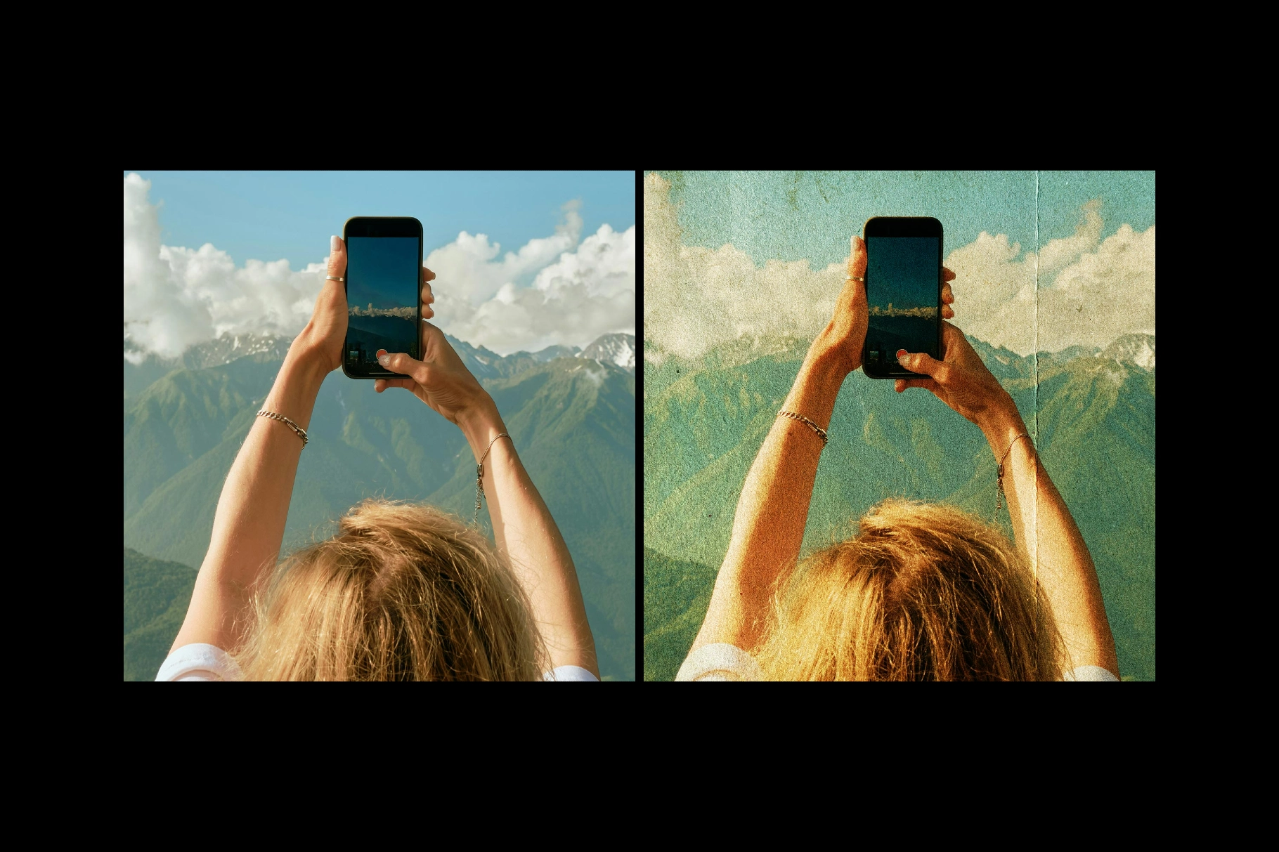 Vintage Paper Print Photo Effect