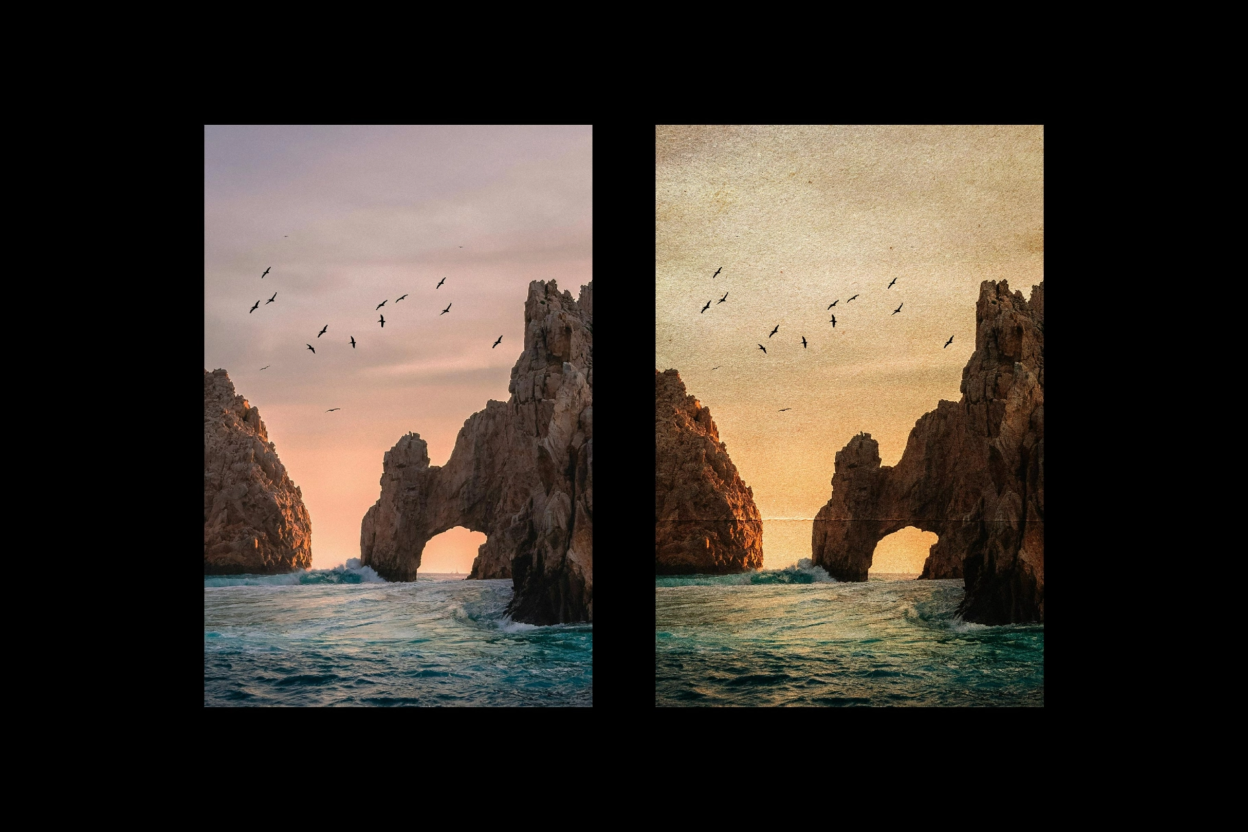 Vintage Paper Print Photo Effect