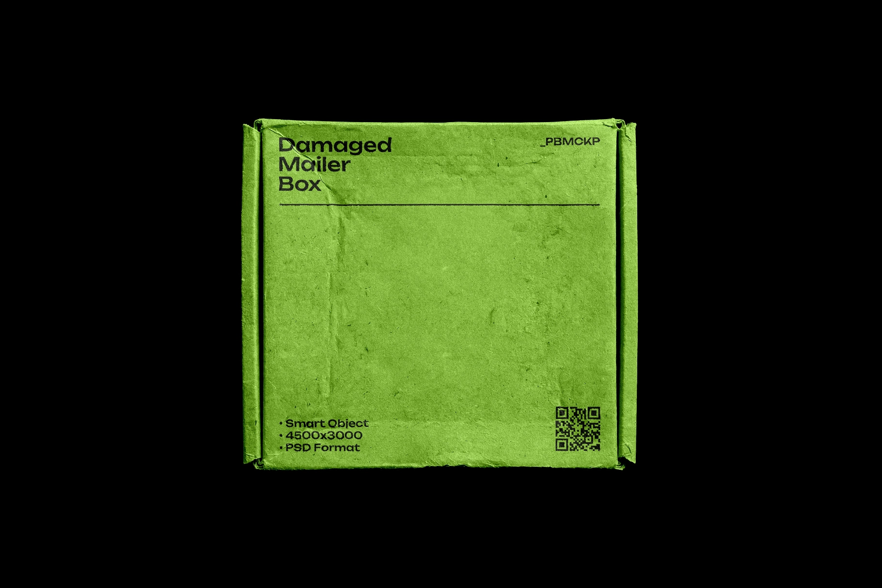 Square Damaged Mailer Box Mockup