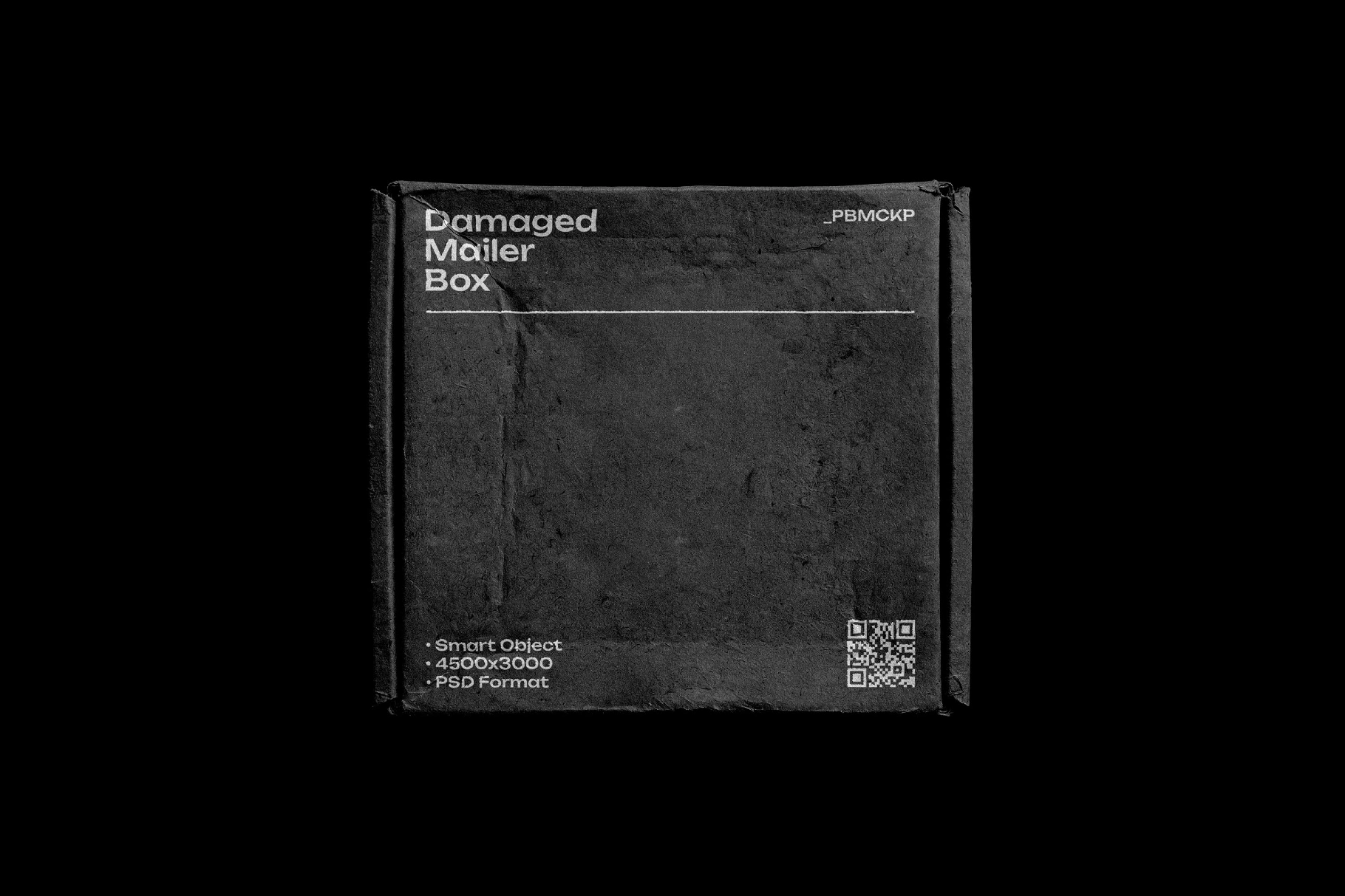 Square Damaged Mailer Box Mockup