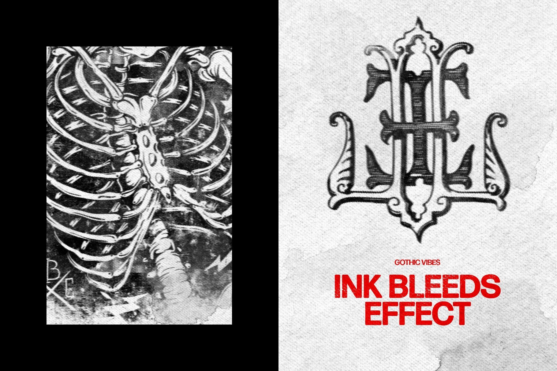 Gothic Ink Bleeds Effect