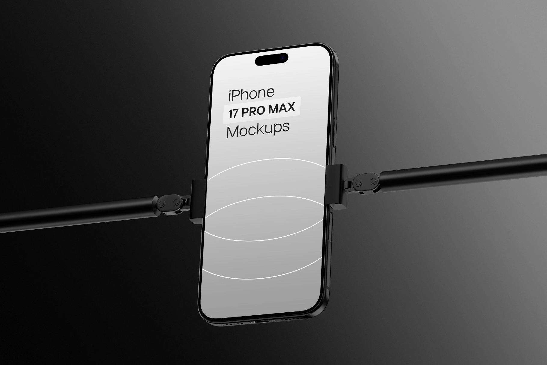 Industrial Dark Theme iPhone 17 Pro Mockup