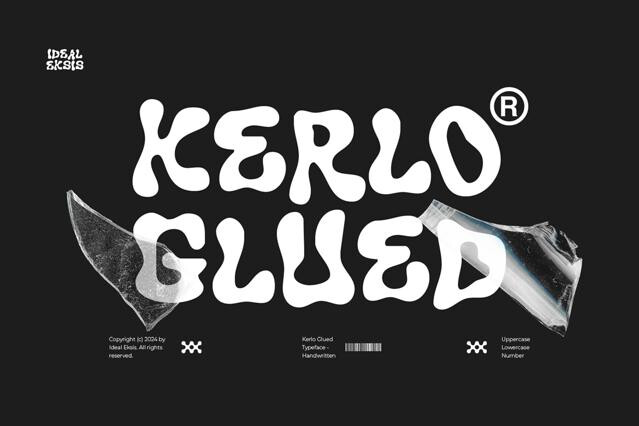 Kerlo Glued - Playful Blob Display Font