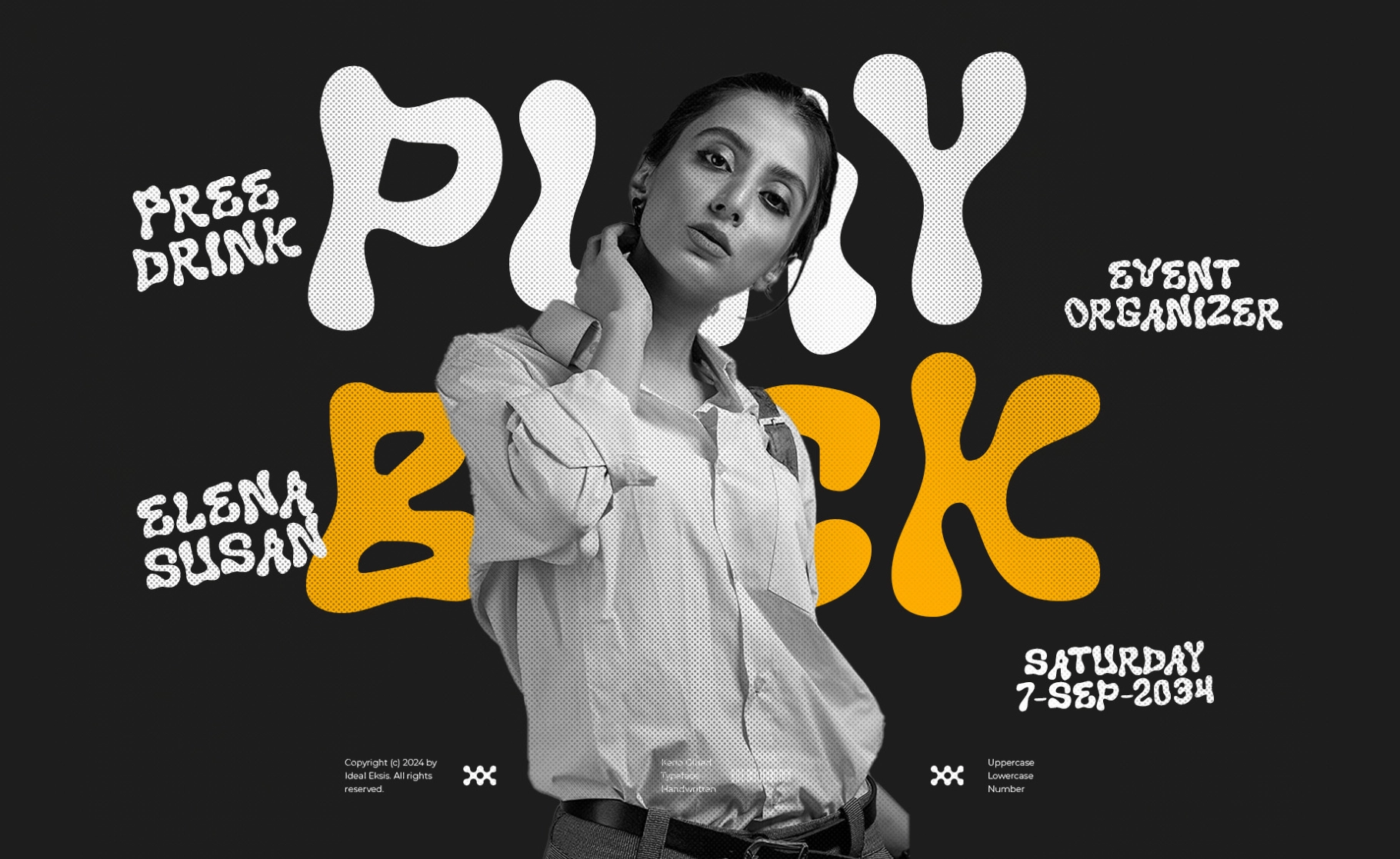 Kerlo Glued - Playful Blob Display Font