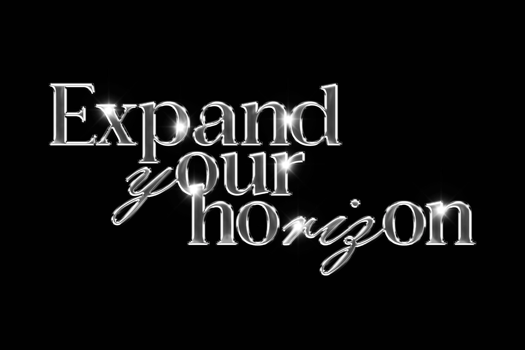 Glitter Liquid Metal Mockup