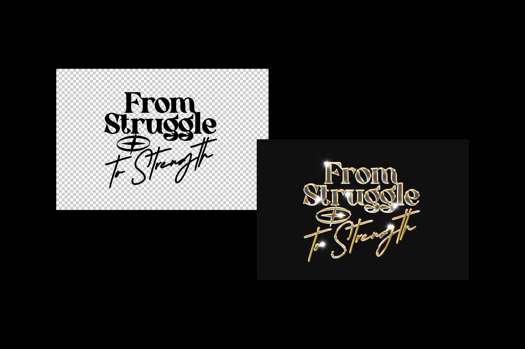 Glitter Liquid Metal Mockup