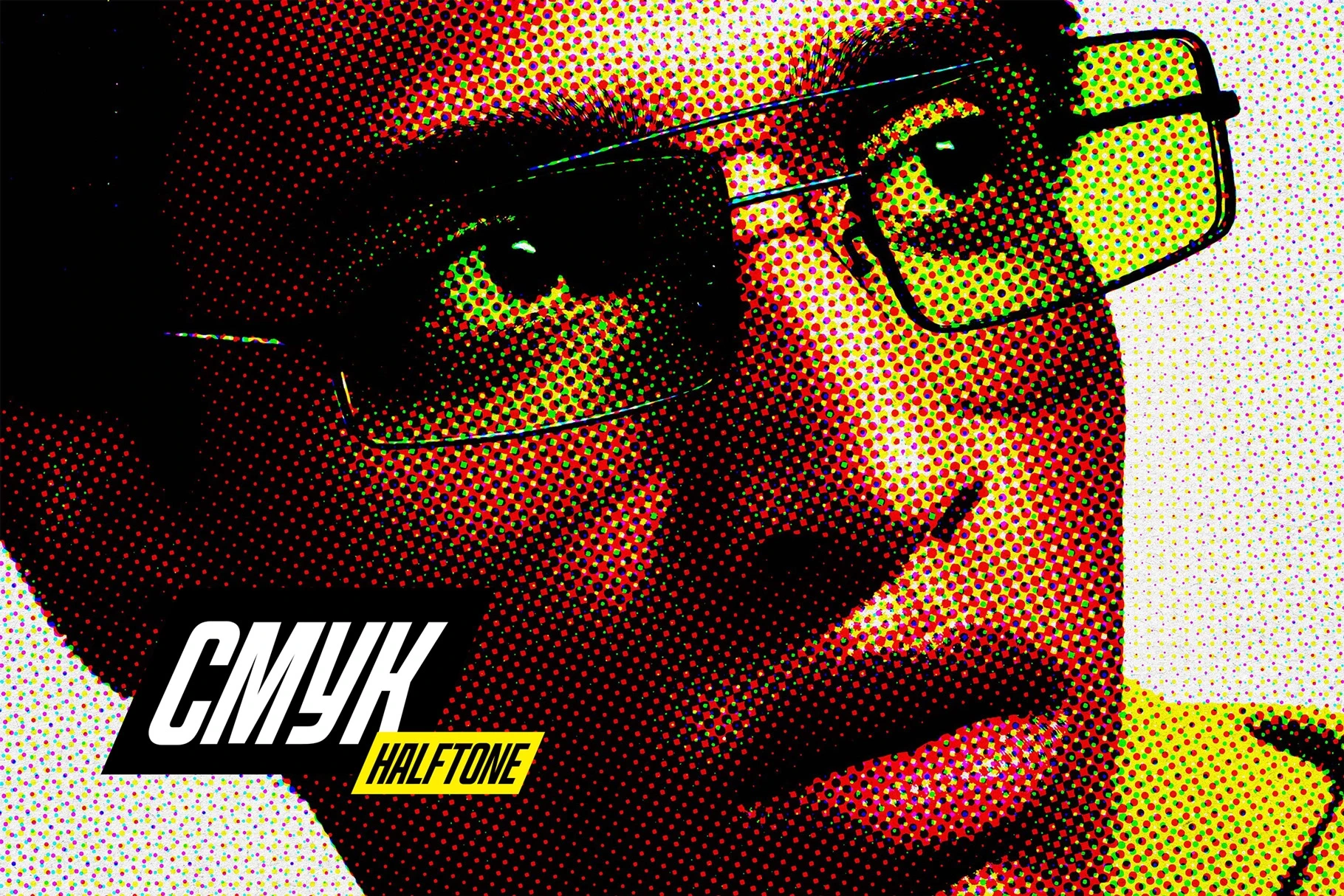 CMYK Halftone Photo Effect