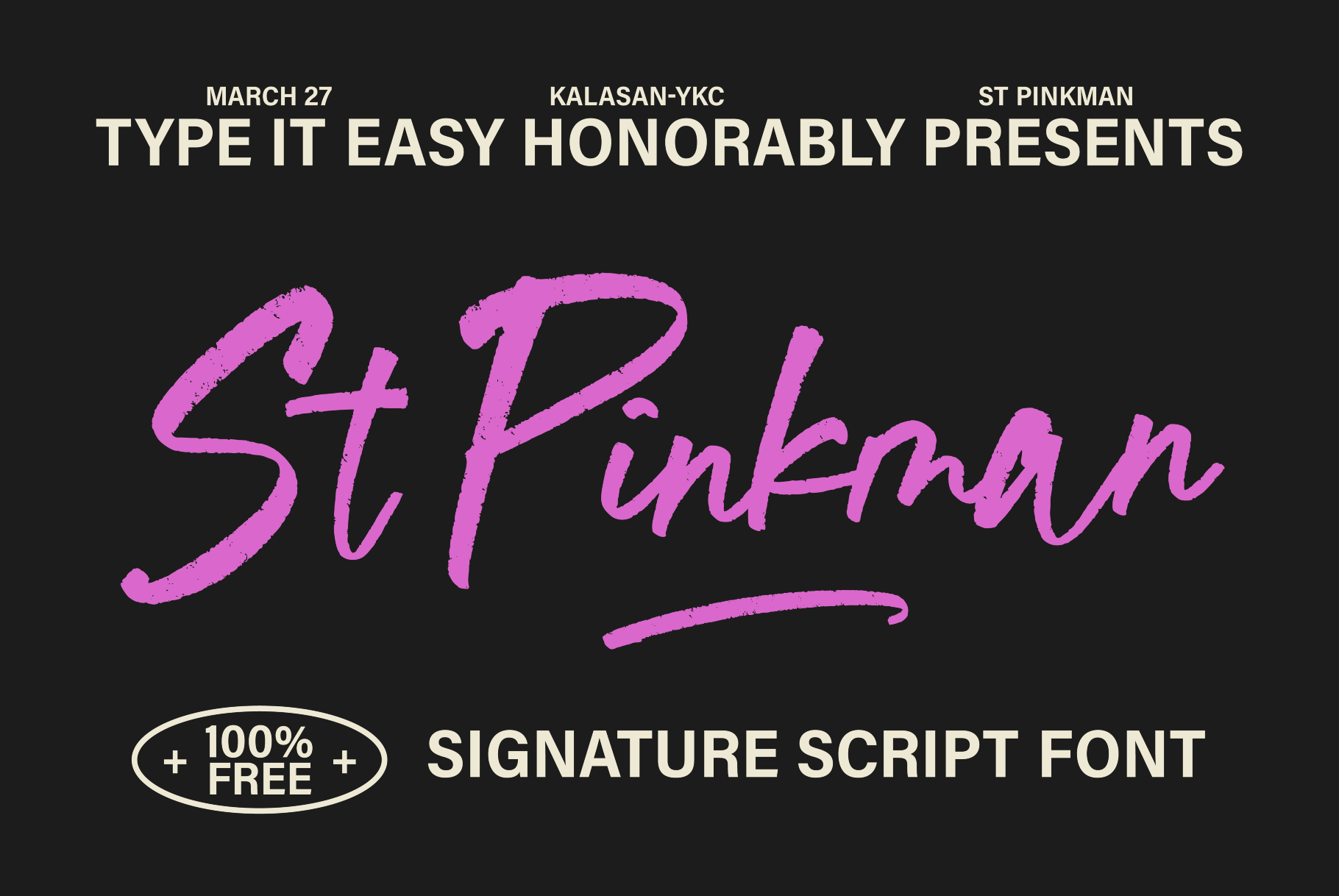 ST Pinkman - Handwritten Signature Script Font