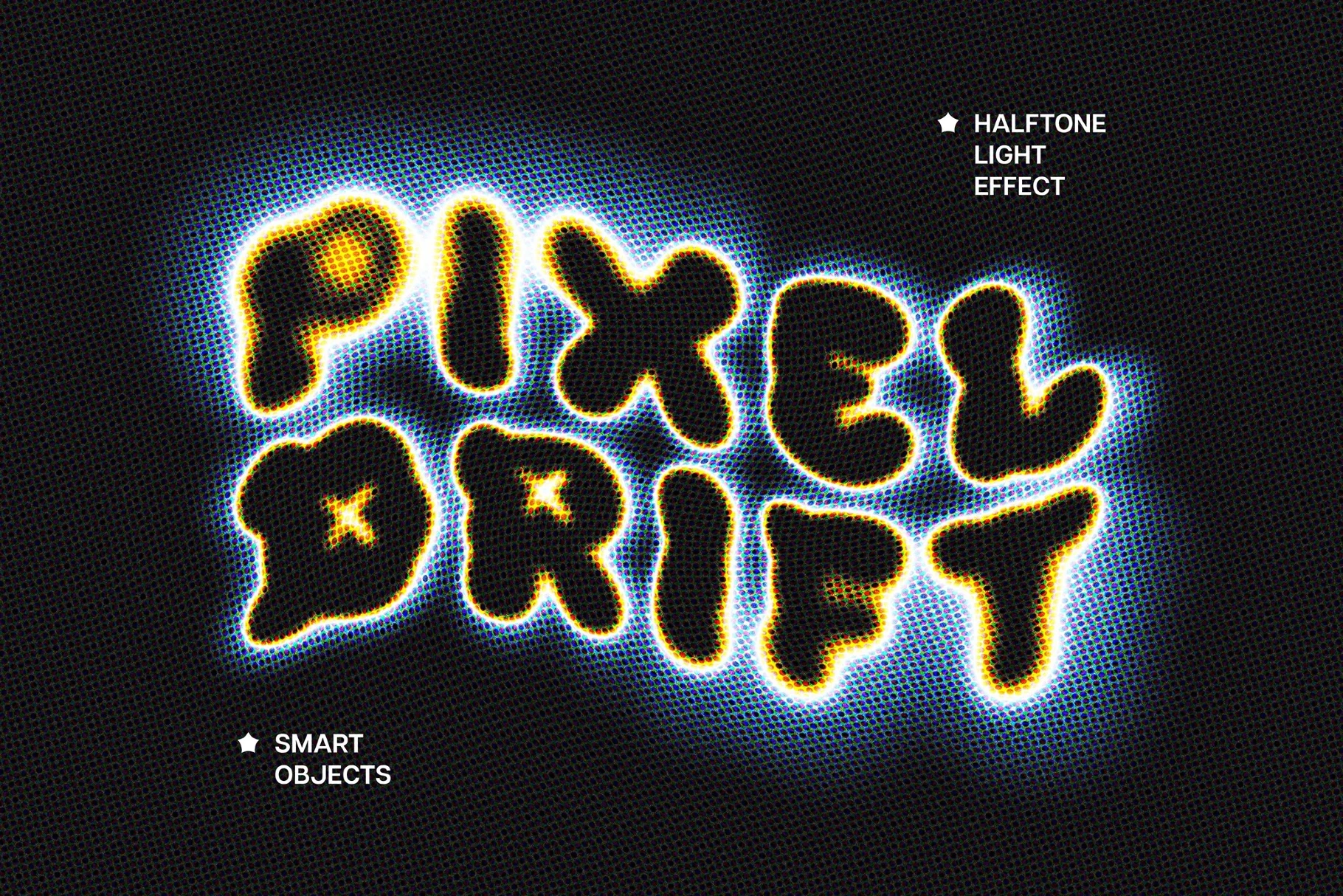 Halftone Light Text Effect