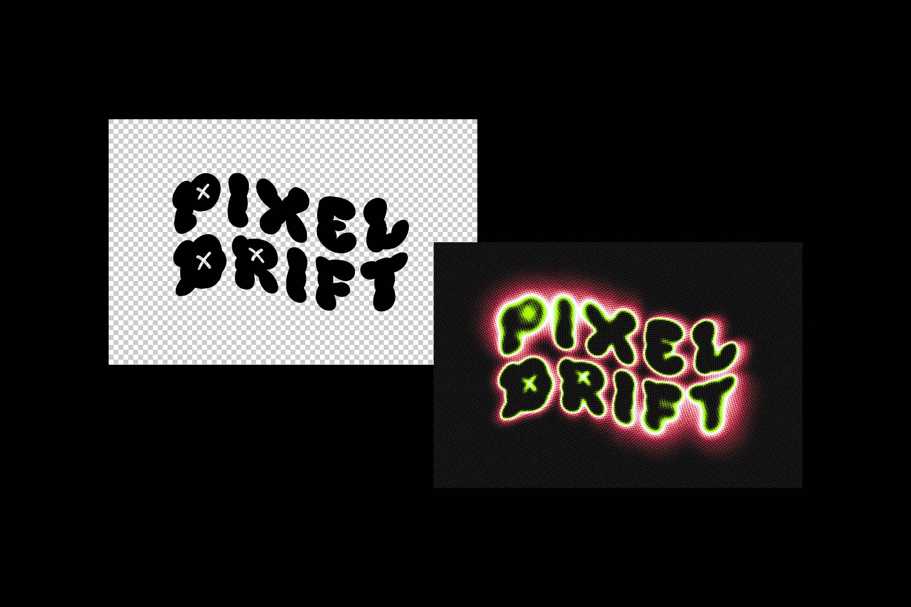 Halftone Light Text Effect