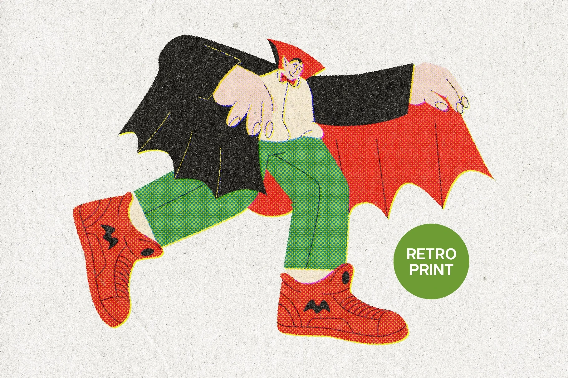 Retro Halftone Print Effect