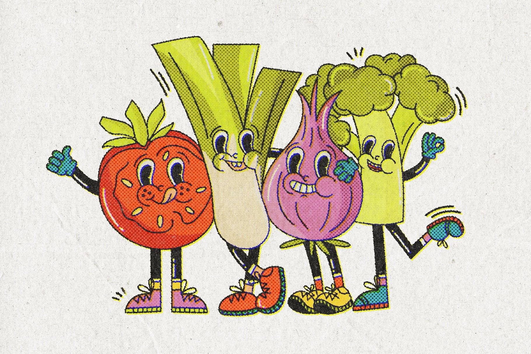 Retro Halftone Print Effect