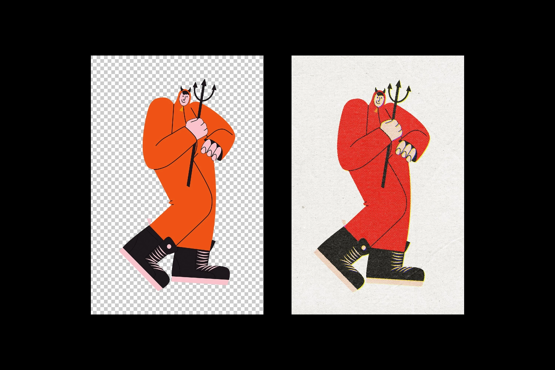 Retro Halftone Print Effect