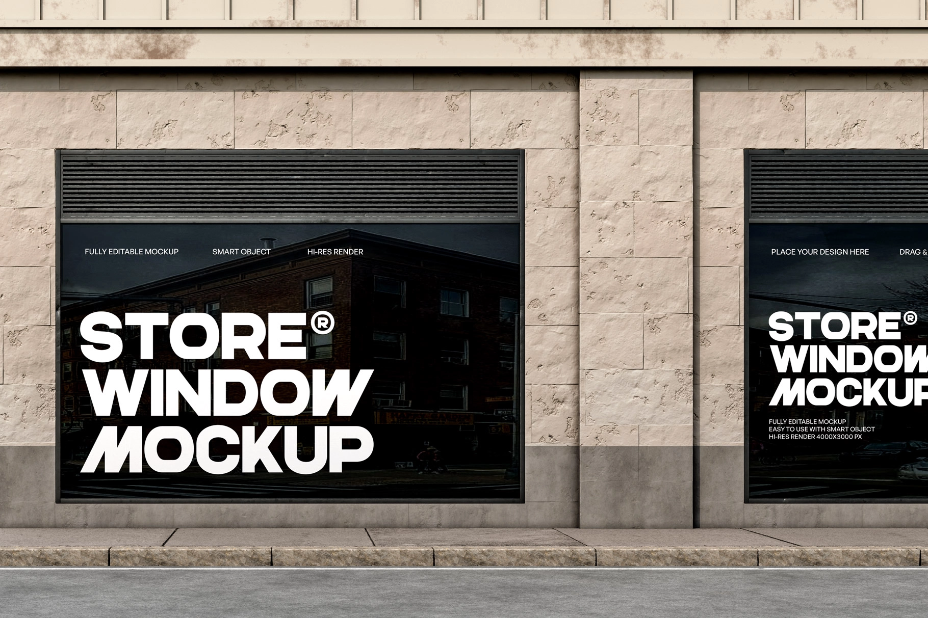 Storefront Window Advertising Mockup