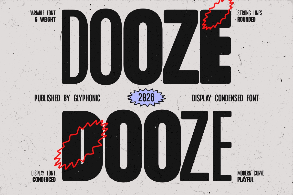 GC Dooze - Variable Condensed Display Font