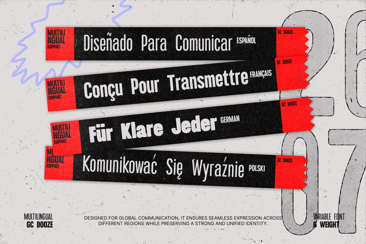 GC Dooze - Variable Condensed Display Font