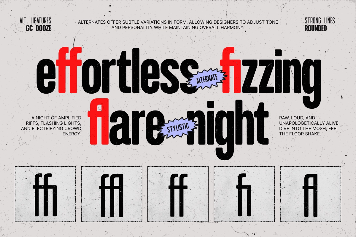 GC Dooze - Variable Condensed Display Font