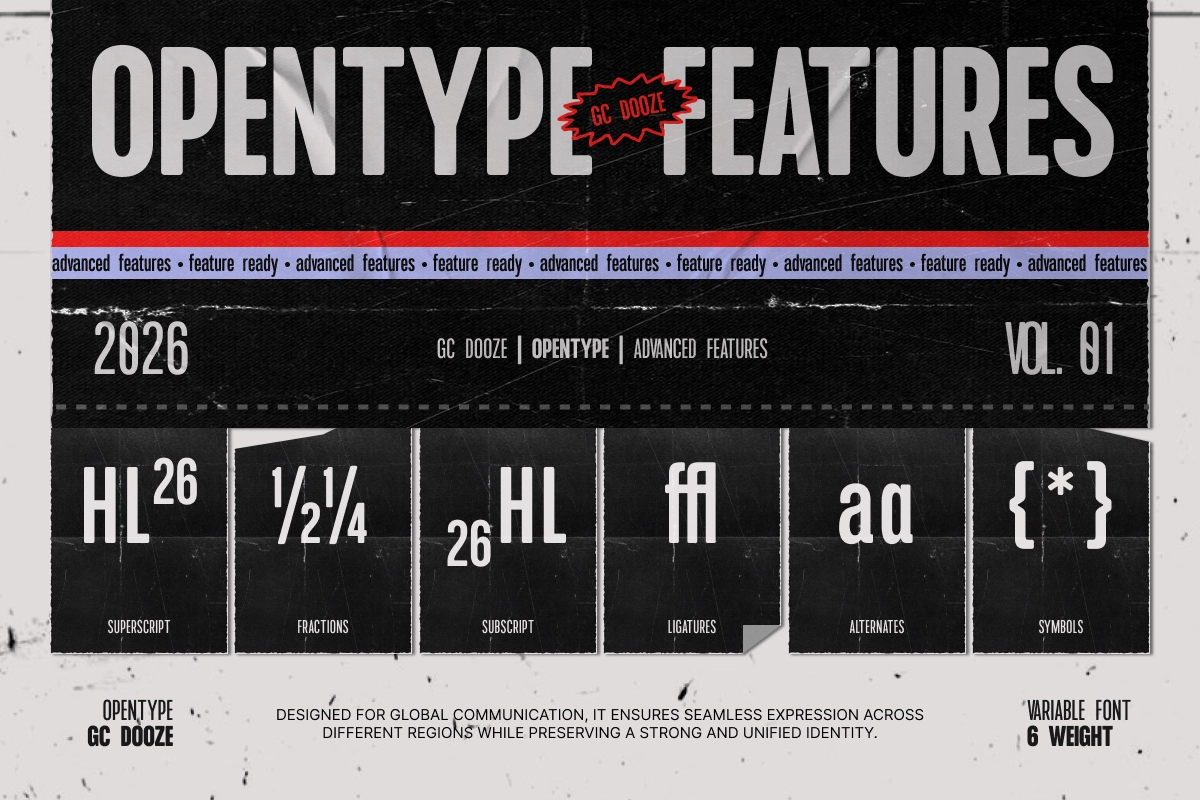 GC Dooze - Variable Condensed Display Font