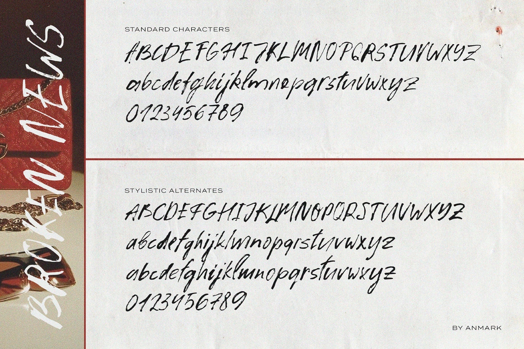 Broken News | Messy Handmade-Vibe Font