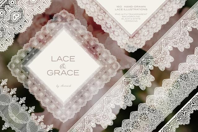 Lace & Grace: Hand-Drawn Clipart