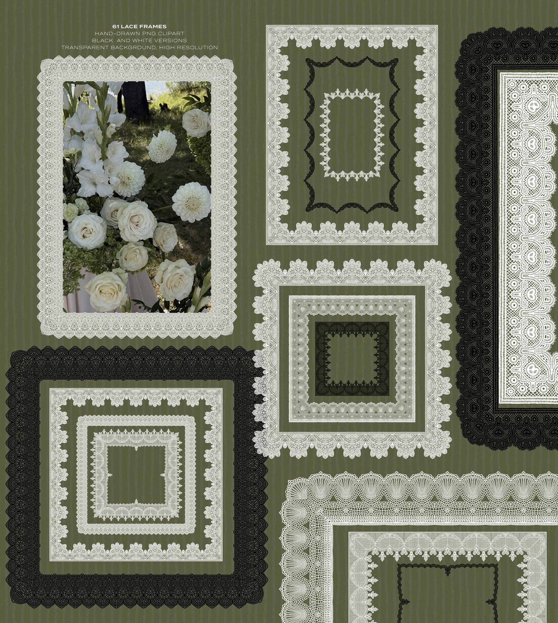 Lace & Grace: Hand-Drawn Clipart