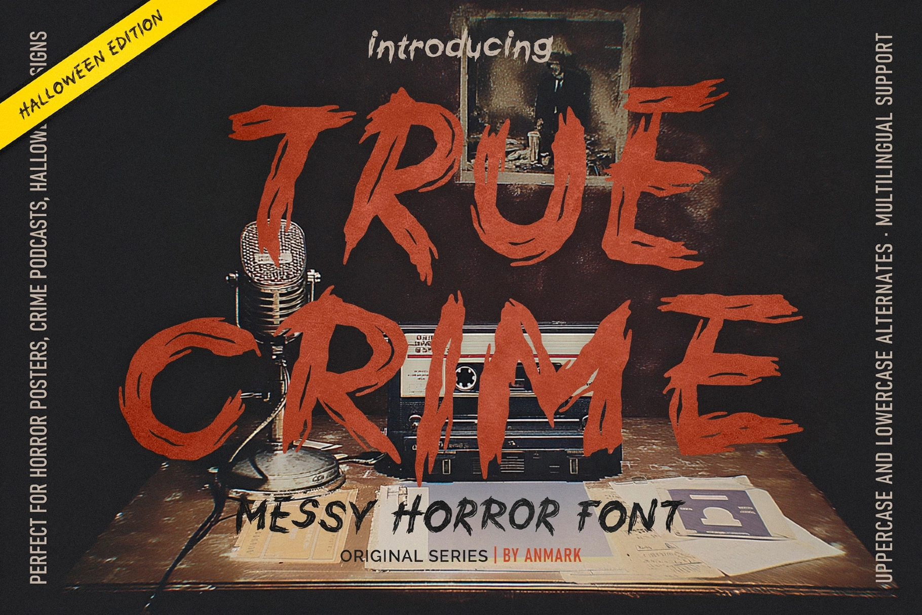 True Crime: Rough Messy Horror Font