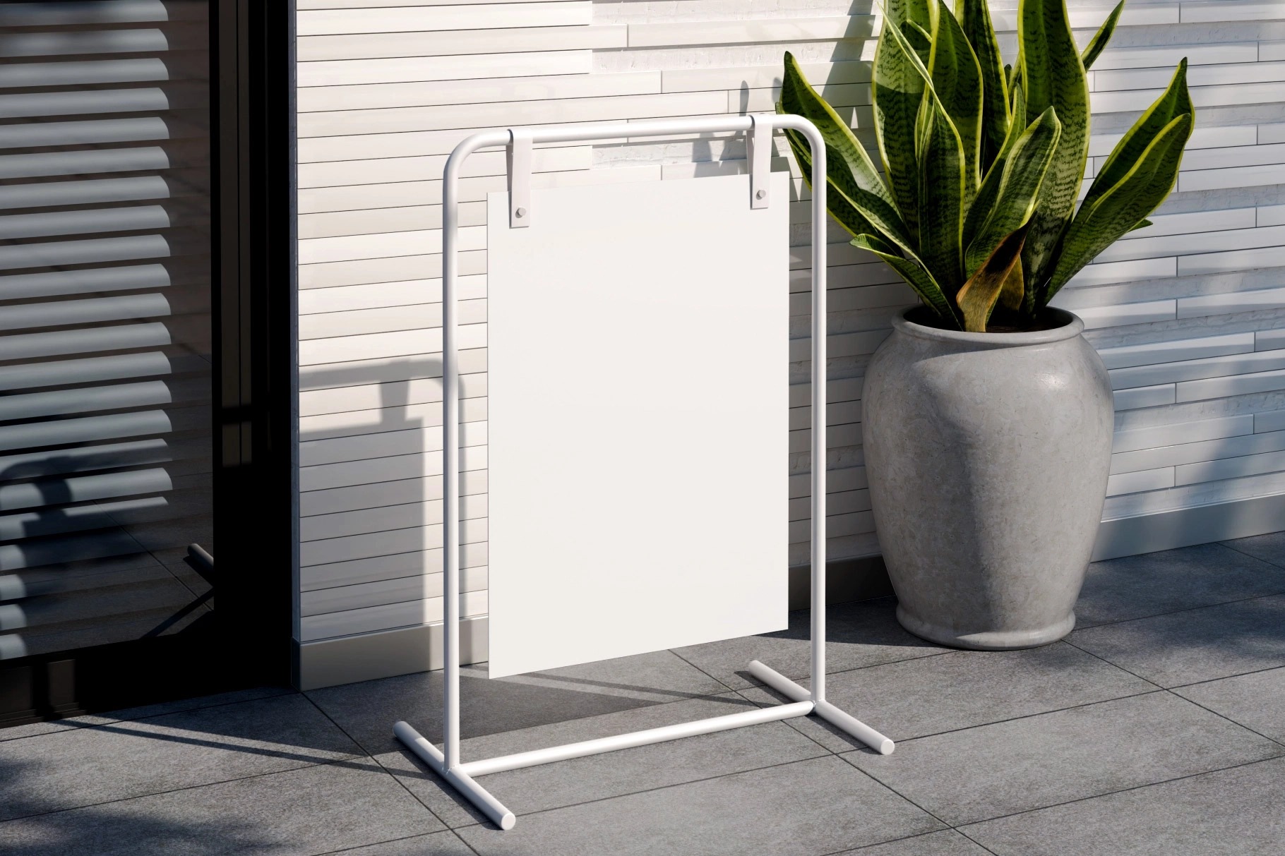 Standing Poster Sign Mockup