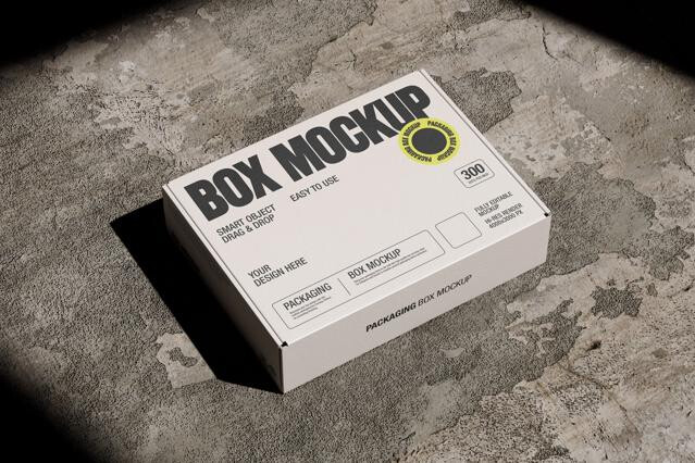 Cardboard Packaging Box Mockup