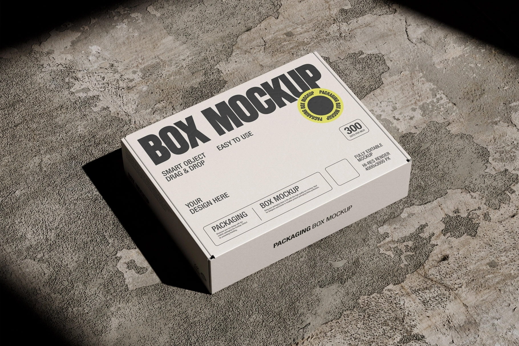 Cardboard Packaging Box Mockup