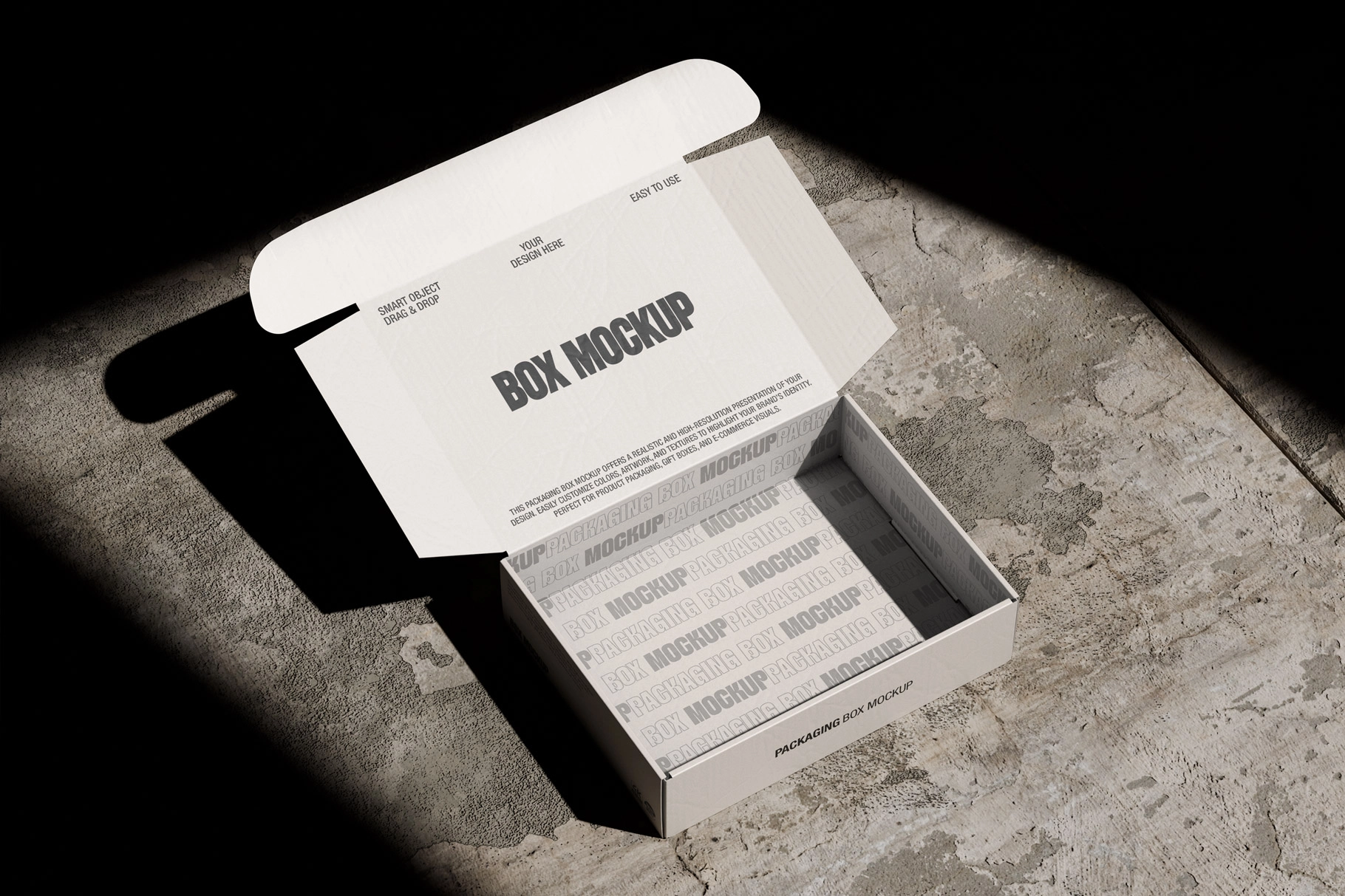 Cardboard Packaging Box Mockup