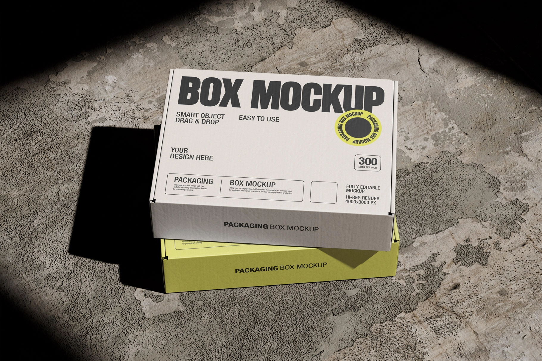 Cardboard Packaging Box Mockup