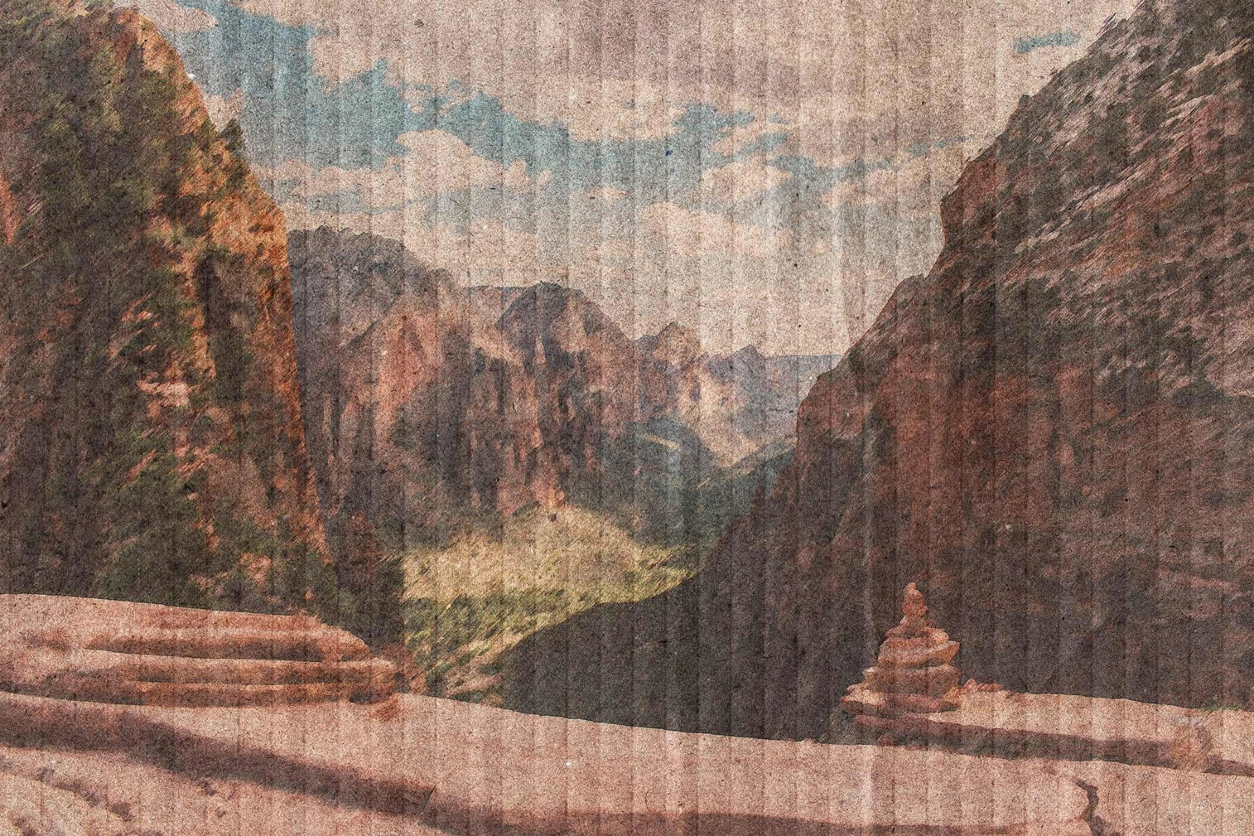 Grunge Cardboard Overlay Effect