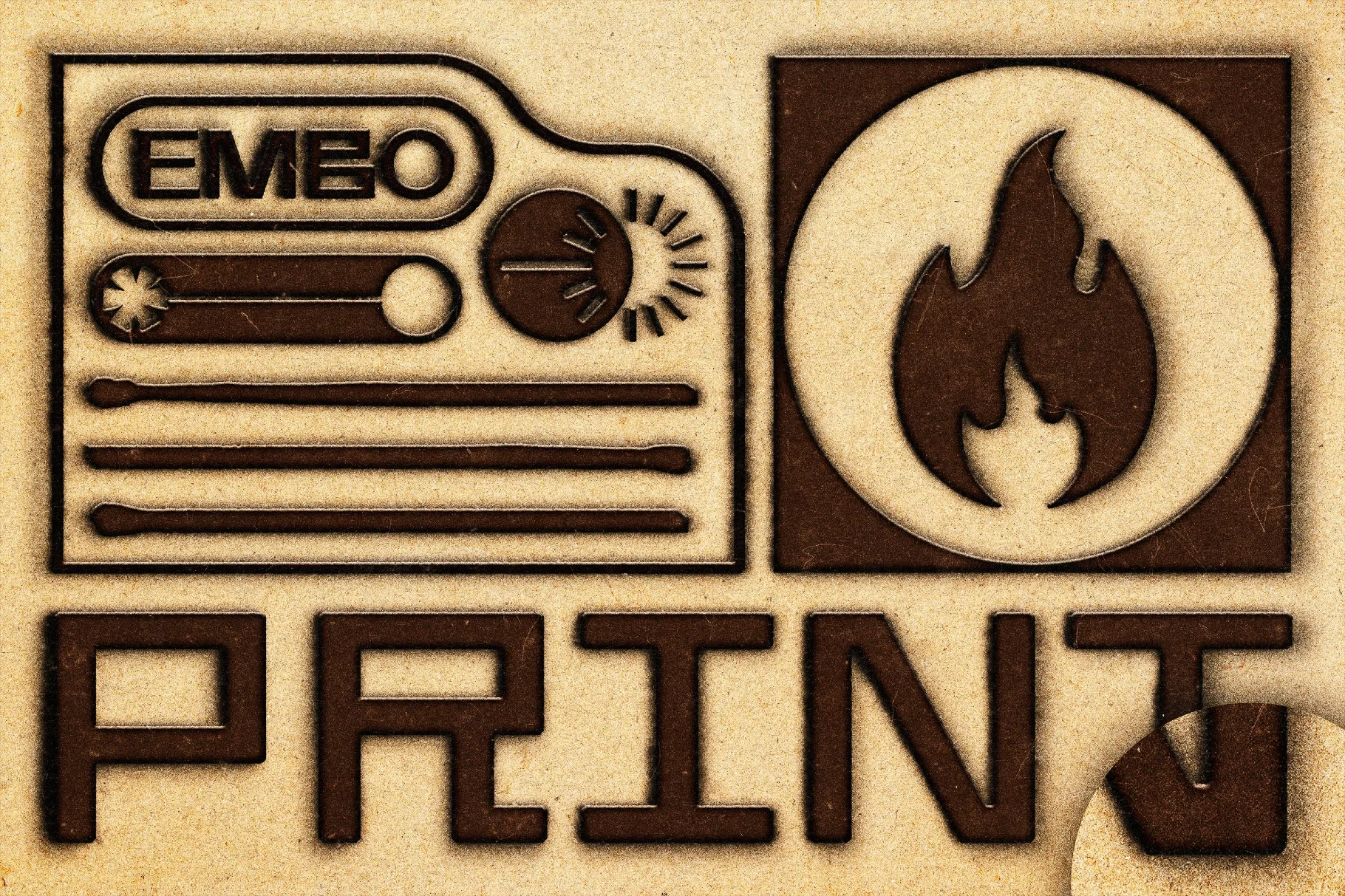 Matcbox Print Emboss Text Effect