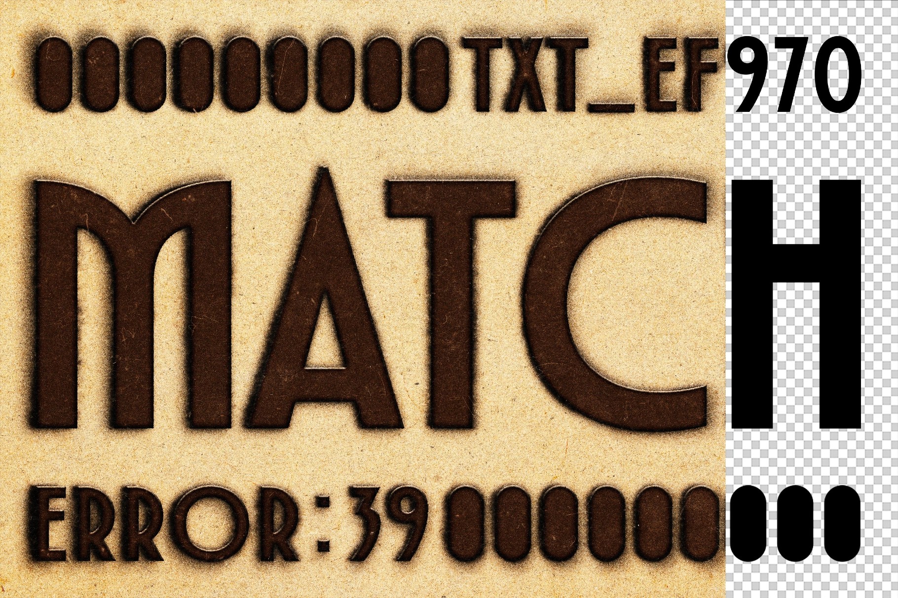 Matcbox Print Emboss Text Effect