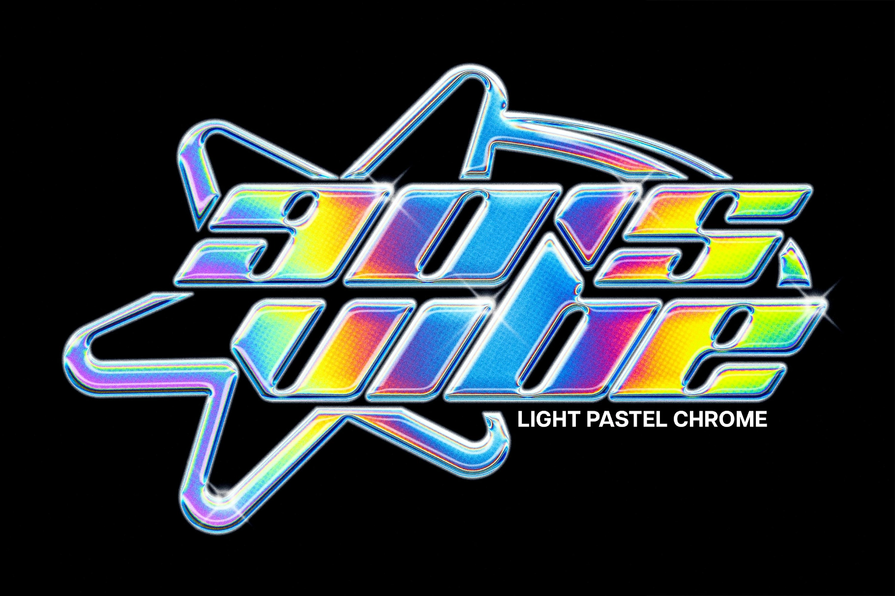 Light Pastel Chrome Effect